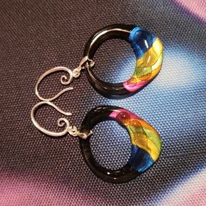 Vibrant Multicolor Hoop Earrings